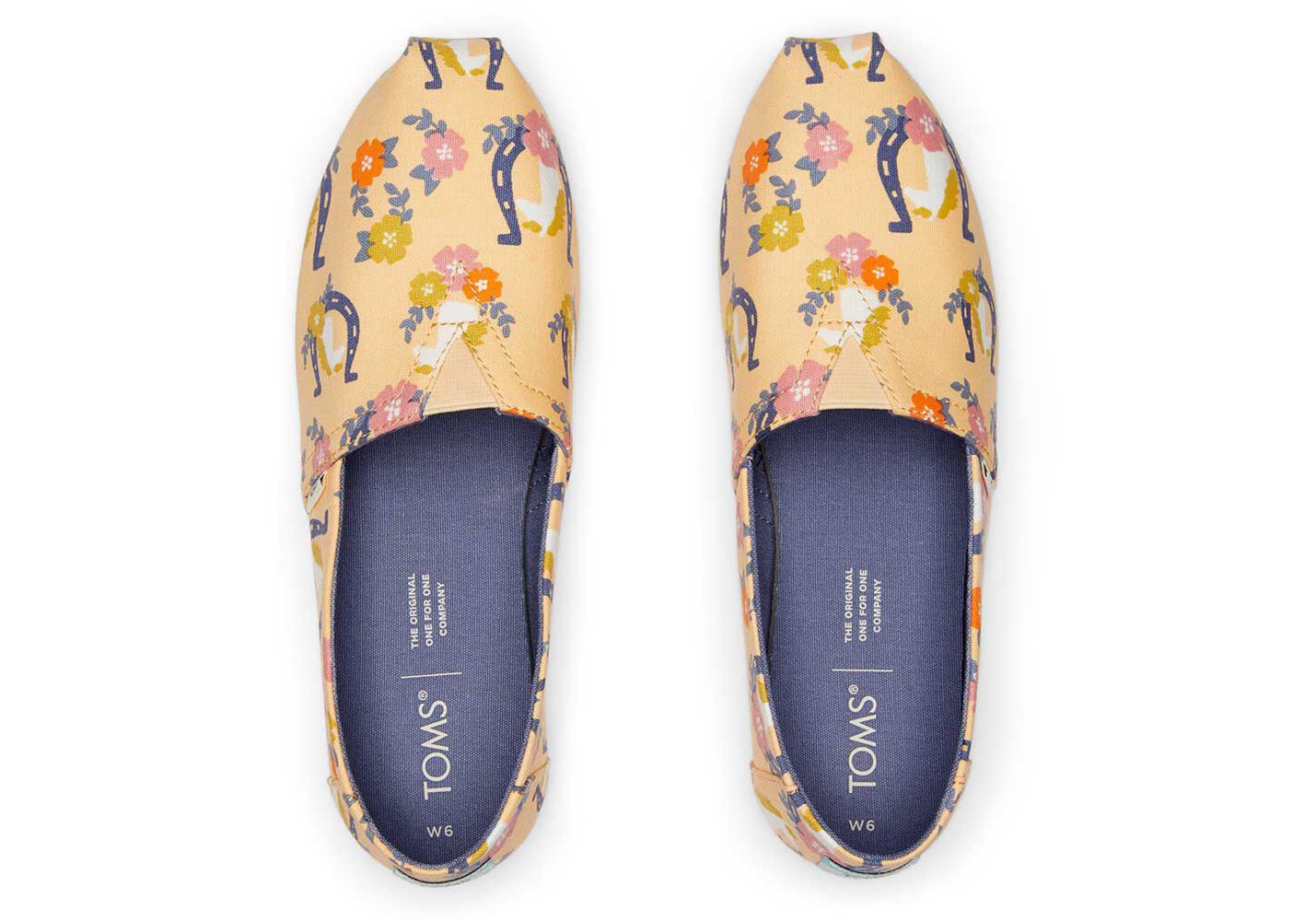 Toms Espadryle Damskie Morelowe - Alpargata Floral Horse - 80IJBVLFC